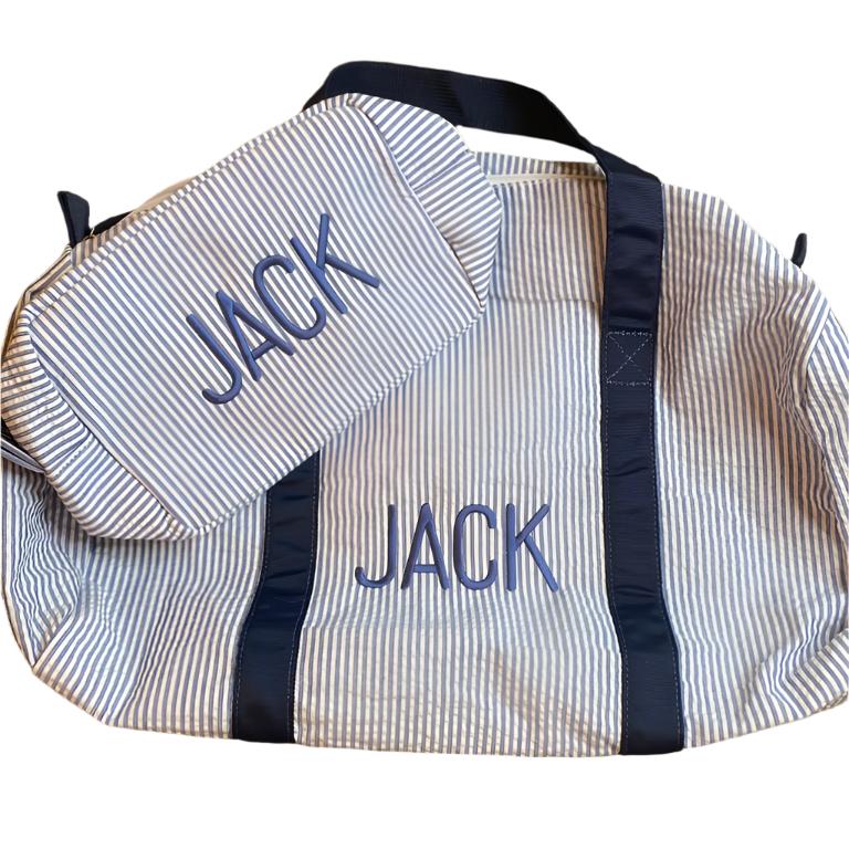 Seersucker Everything Bag