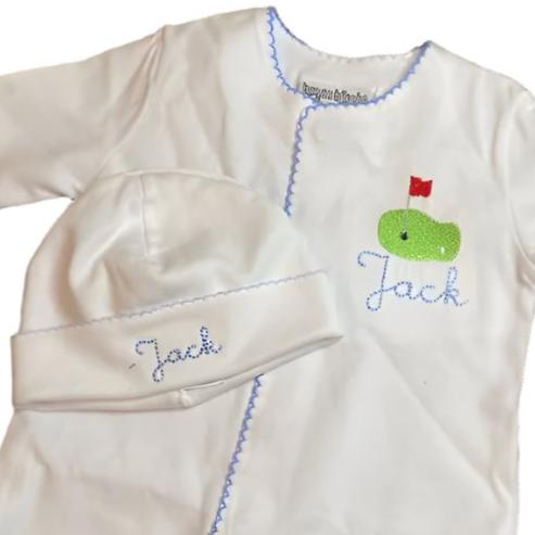 Baby Picot trim footie