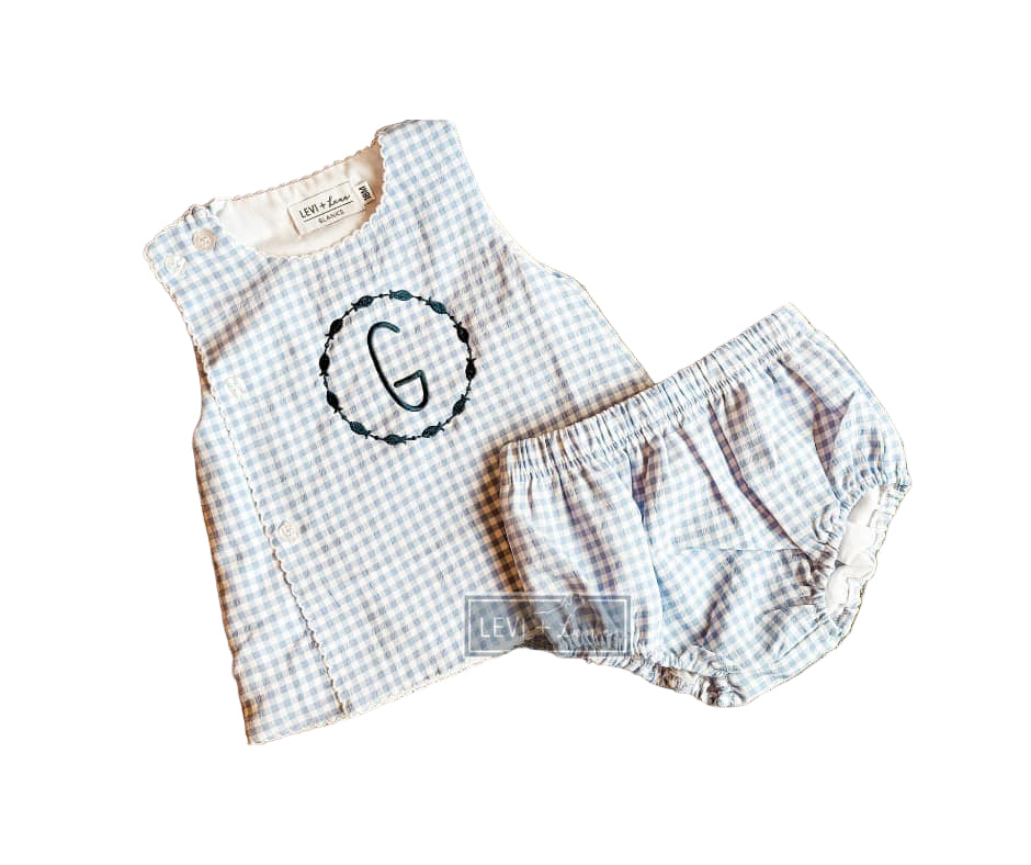 Blue Gingham Set