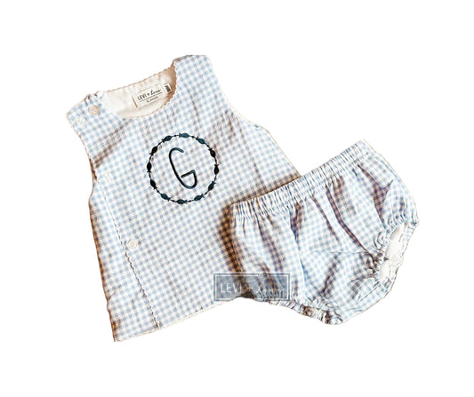 Blue Gingham Set
