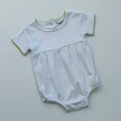 Knit bubble with picot trim