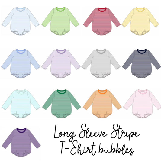 Long Sleeved Striped Bubble