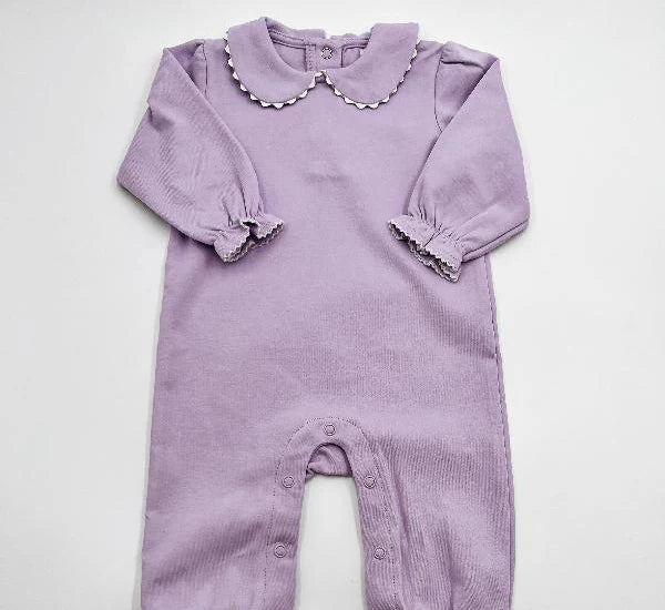 Long Sleeved Scalloped Collar Romper