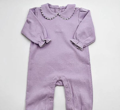 Long Sleeved Scalloped Collar Romper