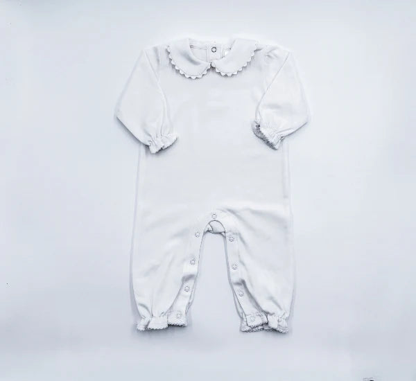 Long Sleeved Scalloped Collar Romper