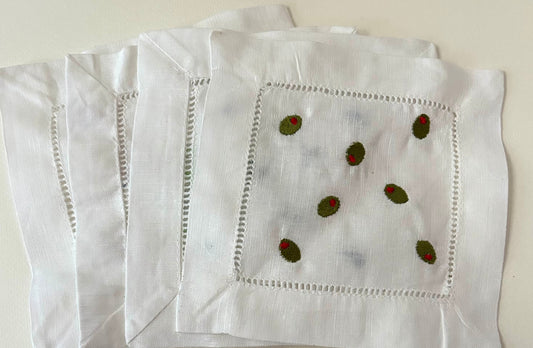 Martini Olive Cocktail Napkins