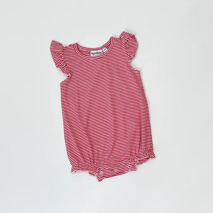 Striped flutter sleeve bubble