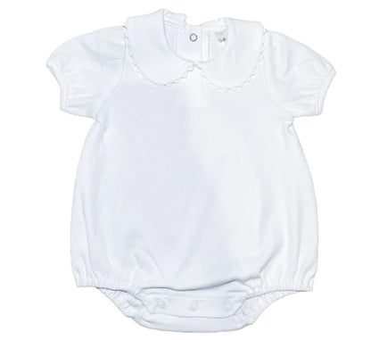 Short Sleeved Scalloped Collar Bubble